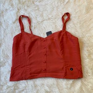 Abercrombie And Fitch Button Detail Crop Top
